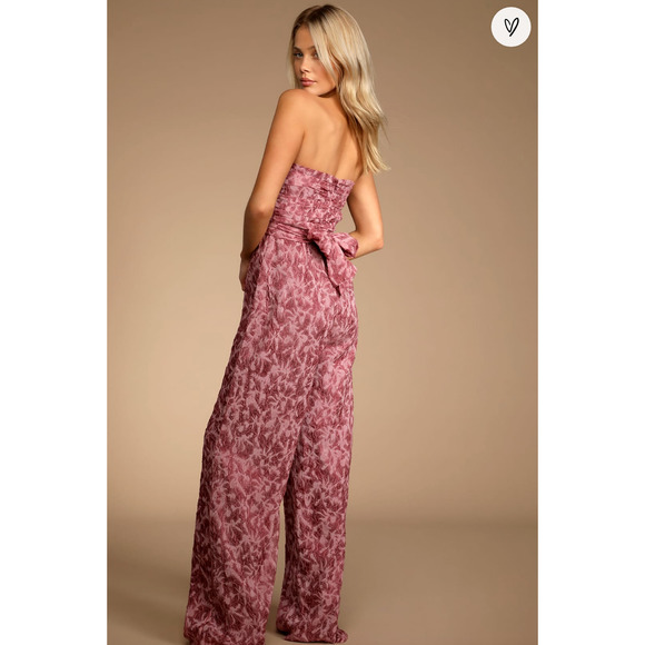 Lulu's Pink Strapless Jumpsuit - Picture 8 of 16